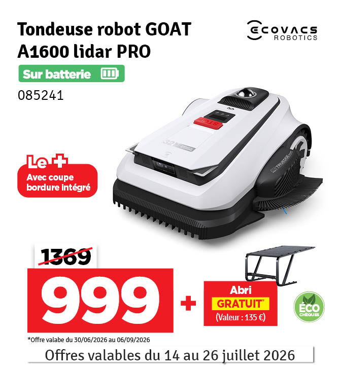 Tondeuse robot GOAT A1600 Lidar Pro EVOVACS